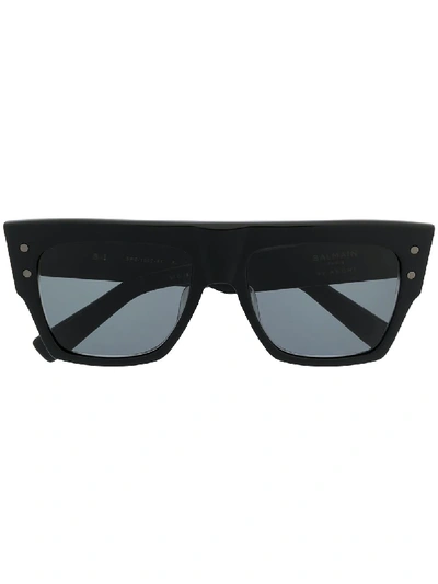Balmain Eyewear X Akoni B-i Large Square Sunglasses In Black