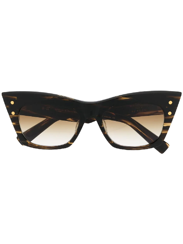 Balmain Eyewear X Akoni Bii Cateye Sunglasses In Brown ModeSens