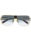 Balmain Gradient Aviator-frame Sunglasses In Gold
