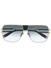 Balmain Gradient Aviator-frame Sunglasses In Silver