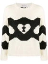 RED VALENTINO CHAINS AND PADLOCKS MOTIF KNITTED JUMPER
