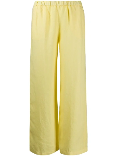 Aspesi Elasticated High-waisted Trousers In Yellow