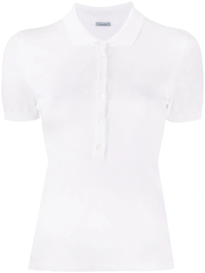 Malo Short-sleeve Polo Top In White