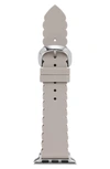 Kate Spade Women's Interchangeable Taupe Scalloped Silicone Apple Watch Strap 38mm/40mm In Grey