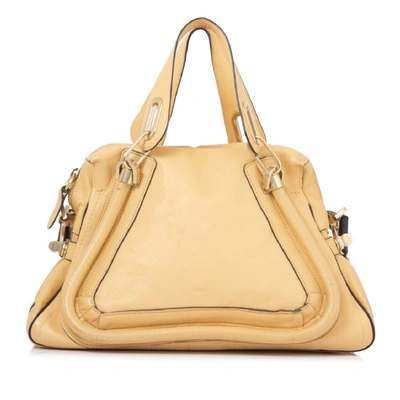Chloé Paraty Leather Satchel In Yellow