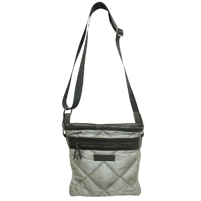 Pre-owned Burberry Grey Fabric Quilted Leather Crossbody Bag