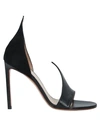 Francesco Russo Sandali In Camoscio In Black