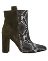Via Roma 15 Ankle Boots In Military Green