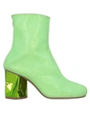 Maison Margiela Crushed Heel Ankle Boots In Green