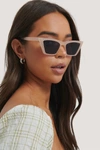 NA-KD POINTY EDGE SQUARED CATEYE SUNGLASSES