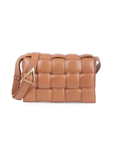 Bottega Veneta The Cassette Padded Leather Crossbody Bag In Clay