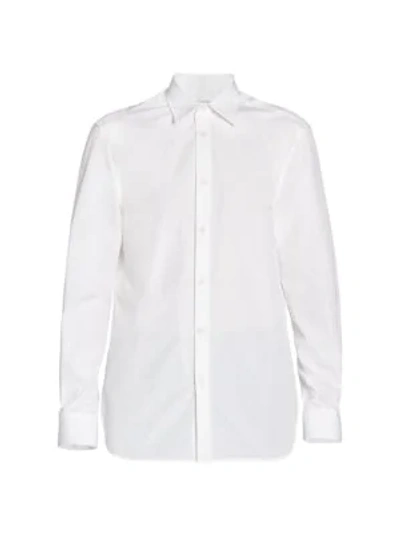 Bottega Veneta Fine Cotton Poplin Sport Shirt In White