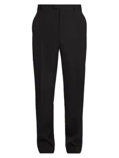 Bottega Veneta Sartorial Wool Grain De Poudre Trousers In Black