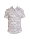 ROBERT GRAHAM Tailored-Fit Caldwell Tile-Print Short-Sleeve Shirt