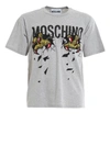 Moschino Creatures Logo-print T-shirt In Grey