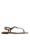 DOLCE & GABBANA DG LOGO FLAT SANDALS