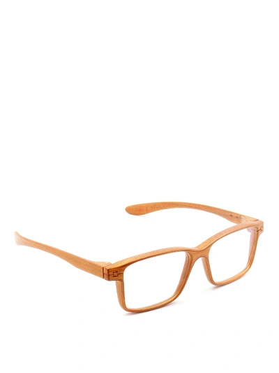 Herrlicht Wood Rectangular Optical Glasses In Light Brown