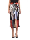 GANNI GANNI CHECKED PRINT WRAP SKIRT