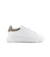 EMPORIO ARMANI WHITE BEIGE SNEAKER,11414514