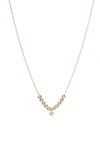 Zoë Chicco Diamond Charm Beaded Necklace In Yellow Gold