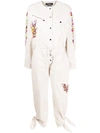 Isabel Marant Gigi Jacquard Cotton Jumpsuit In Neutrals