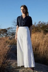 MANSUR GAVRIEL STRETCH LINEN WIDE LEG PANT