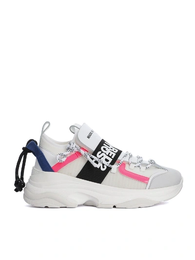 Dsquared2 40mm The Bumpy One Neoprene Sneakers In White