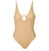 OSEREE TRIANGLE RING SWIMSUIT,LOF202/GOLD