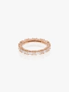 Suzanne Kalan 18kt Rose Gold Horizontal Baguette Diamond Ring In Metallic