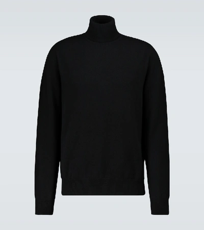 Jil Sander Plus Fine Wool Turtleneck Sweater In Black