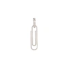 OFF-WHITE PAPER CLIP SILVER-TONE HOOP EARRING,3860003