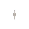 OFF-WHITE SMALL KEY SILVER-TONE EARRING,3860008