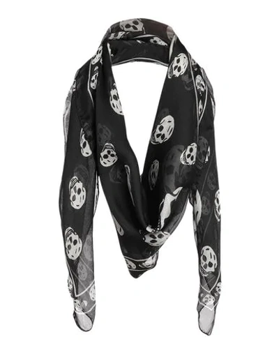 Alexander Mcqueen Scarves In Black