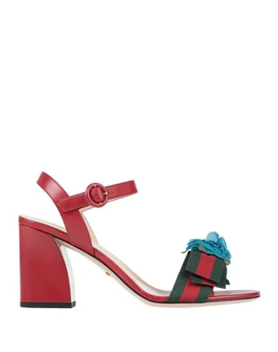 Gucci Sandals In Red