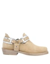 Rabanne Ankle Boots In Beige
