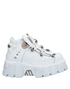 New Rock Branded-laces Platform Sneakers In White