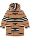 BURBERRY ICON STRIPE 连帽大衣