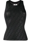 FENDI FF MONOGRAM-PRINT TANK TOP