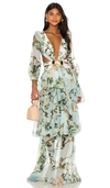 PATBO Floral Long Sleeve Beach Dress,PBTO-WD41