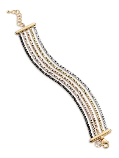 Alor 14k Yellow Gold & Multicolor Stainless Steel Bracelet