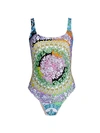 VERSACE FLORAL-PRINTED ONE-PIECE SWIMSUIT,0400012768466