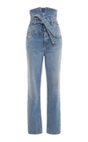 Attico Rigid High-rise Straight-leg Jean In Light Wash