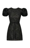 THE VAMPIRE'S WIFE Scoop Dog Puffed-Sleeve Jacquard Mini Dress,812638
