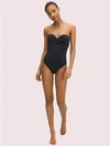 KATE SPADE PALM BEACH MOLDED-CUP BANDEAU ONE-PIECE,SMALL