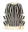 BURBERRY JACQUARD CUT-OUT SWEATER,15515694