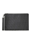 BURBERRY TB MONOGRAM LEATHER ZIP POUCH,15518223