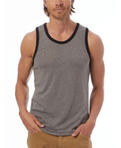 Alternative Apparel Men's Keeper Vintage-like Jersey Ringer Tank Top In Charcoal