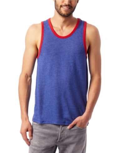 Alternative Apparel Men's Keeper Vintage-like Jersey Ringer Tank Top In Royal Blue