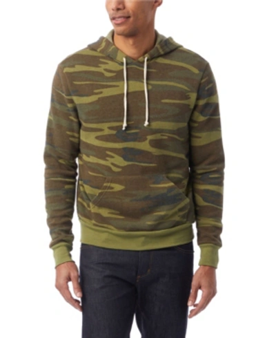 Alternative Apparel Men's Challenger Printed Pullover Hoodie In Green Camo