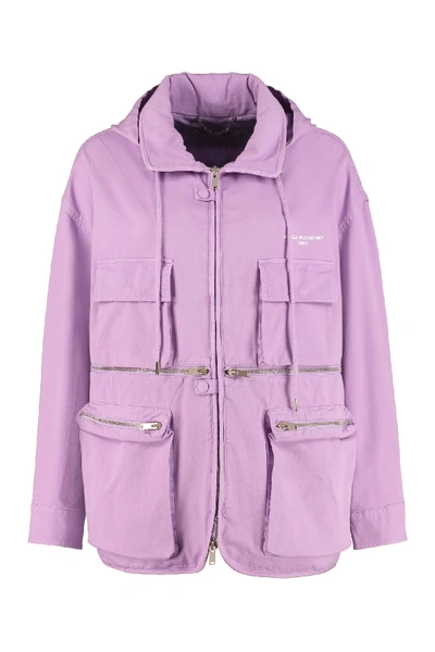 Stella Mccartney Janessa Stretch-cotton Jacket In Purple
